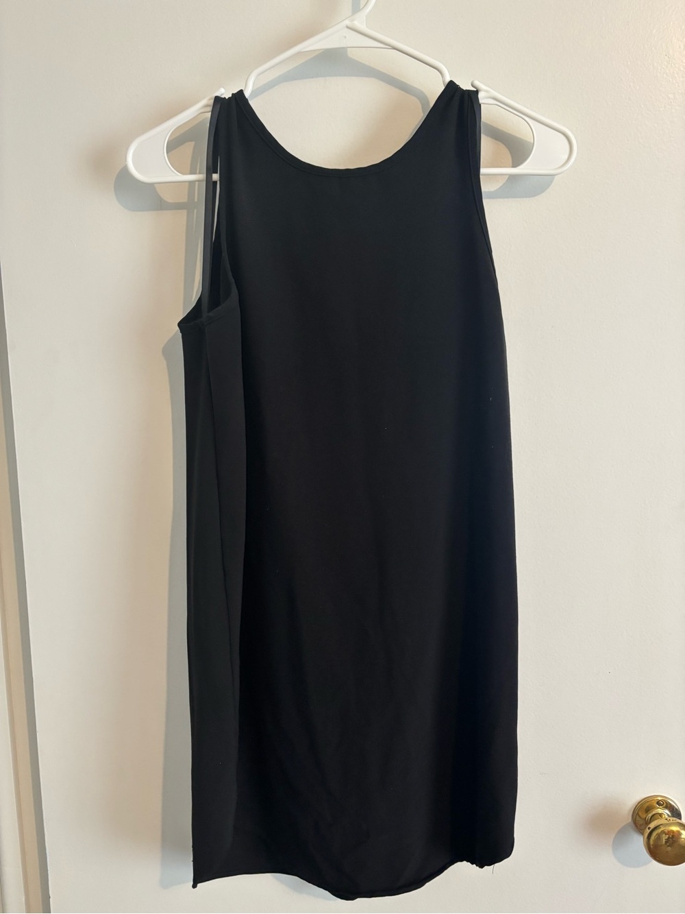 Monteau Black Sleeveless Mini Shift Dress